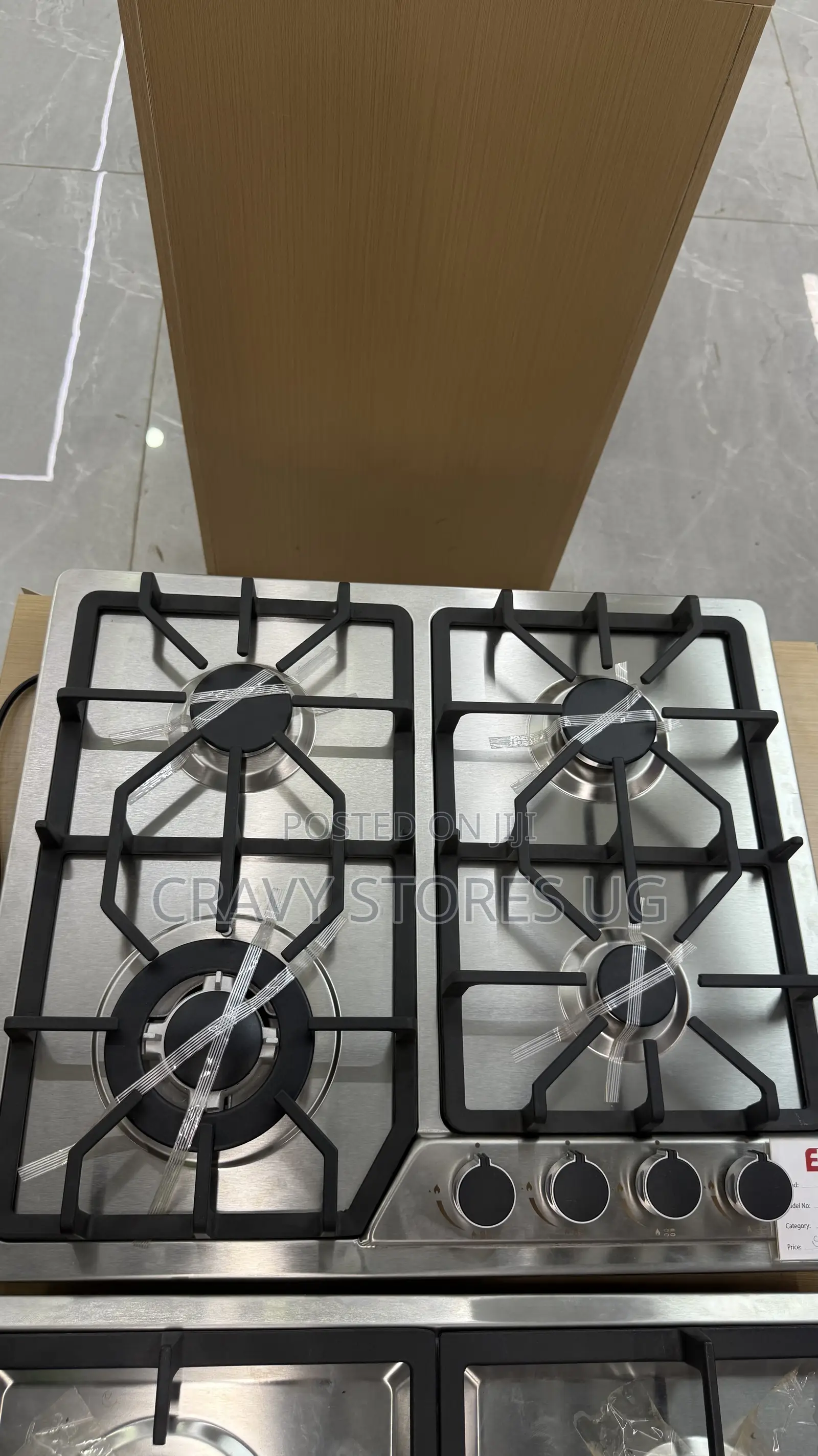 IQRA 40025 60by60Cm Metallic Gas Hob With 4 Gas Plates & Auto Ignition
