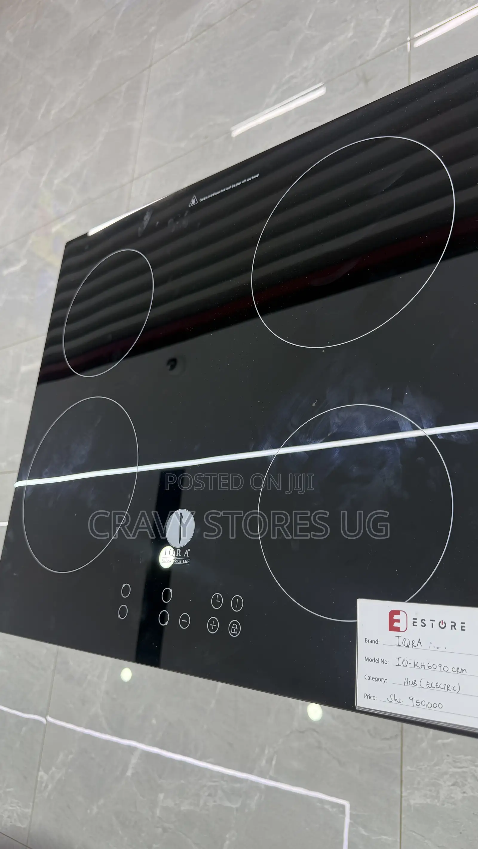IQRA KH6090CRM Electric Hob-in With Touch Panel
