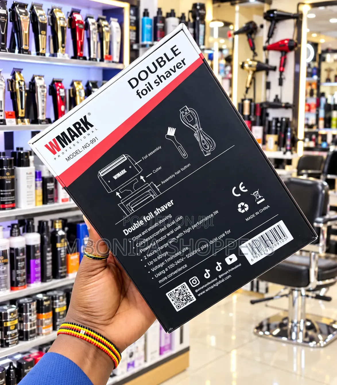 WMARK Double Foil Shaver – 2-Blade Professional Electric Shaver
