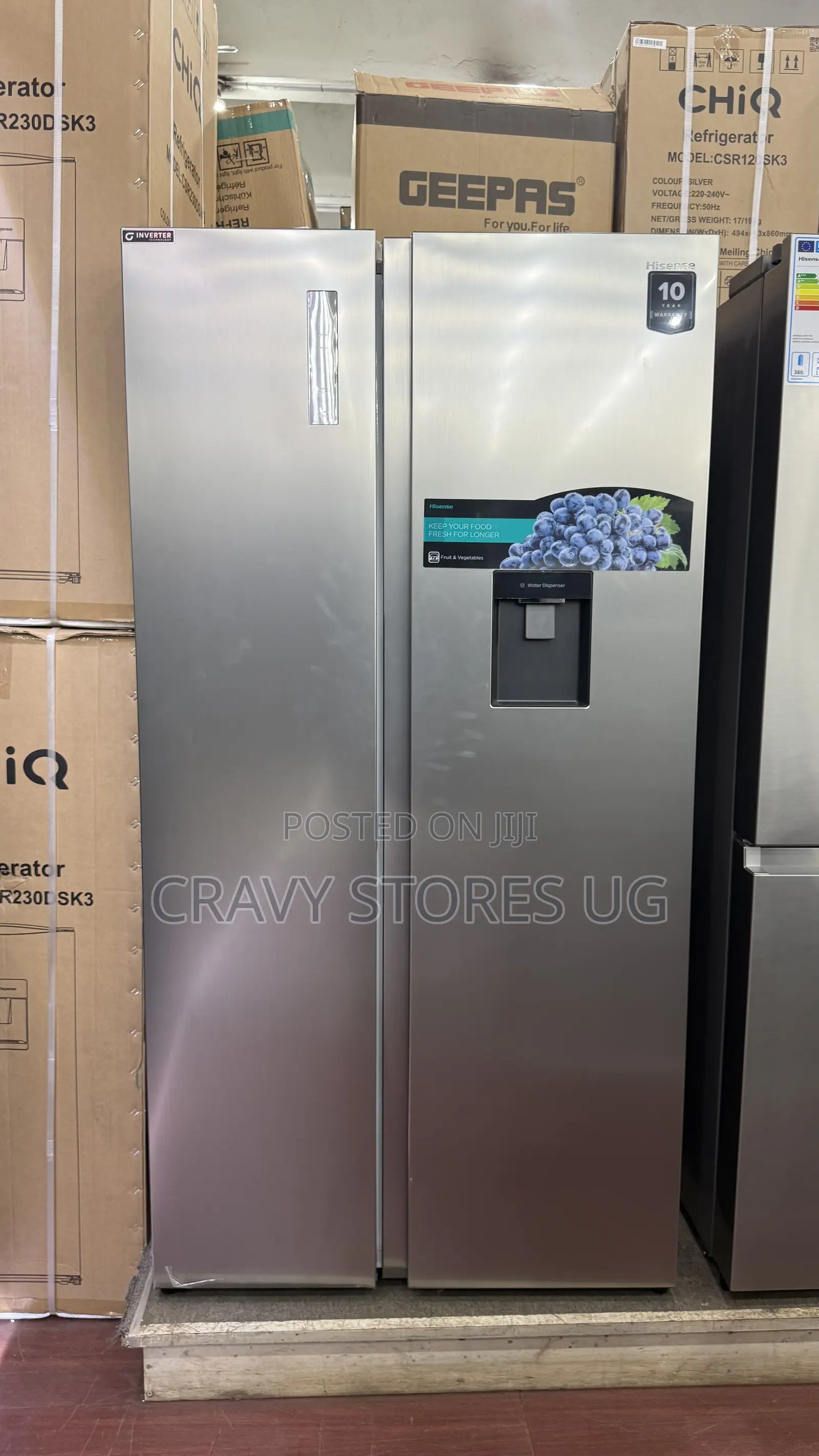 Hisense 750L Side by Side Fridge With Dispenser