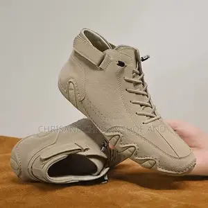 Mens Fashion Suede Boots With Straps