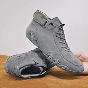 Mens Fashion Suede Boots With Straps
