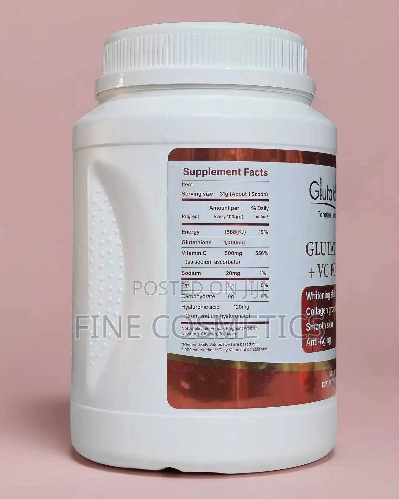 Gluta Master Terminal Skin Whitening Secret Glutathione VC Powder 1Kg