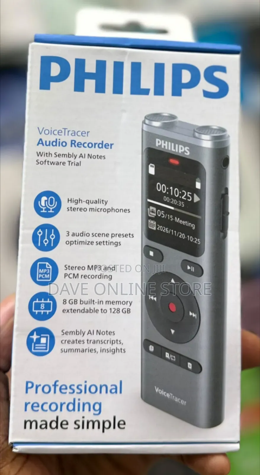 Philips VoiceTracer DVT2075 Digital Audio Recorder