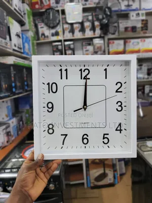 Carven Wall Clock Square 250mm White Frame