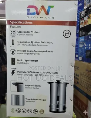 DW 20L Commercial Water Boiler (1800W, Stainless Steel) | DW-WB1396