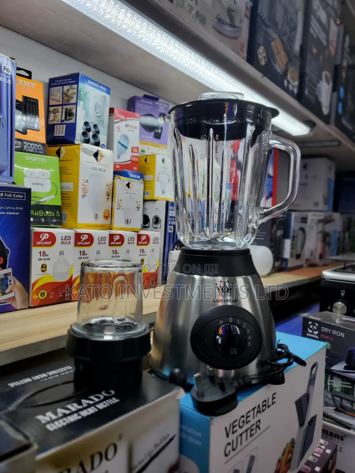 Luxtrend 2-in-1 Electric Countertop Blender With a Glass Jug
