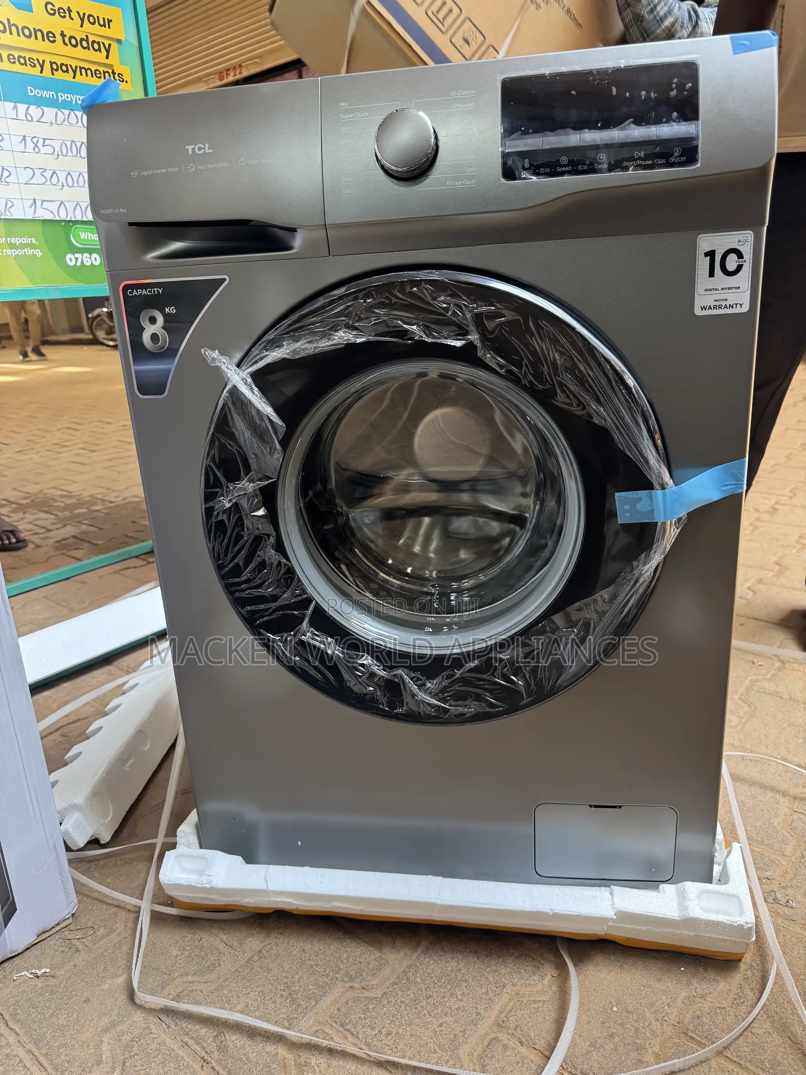 8kg TCL Front Loader Washing Machine Fully Automatic