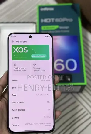 New Infinix Hot 60 Pro+ 256 GB Black