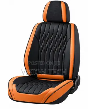 Premium 10D Car Seat Covers – Black & Orange