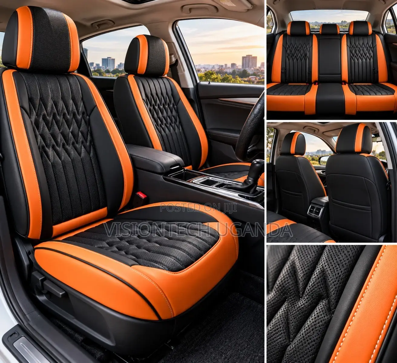 SEAT COVERS (Orange & Black)