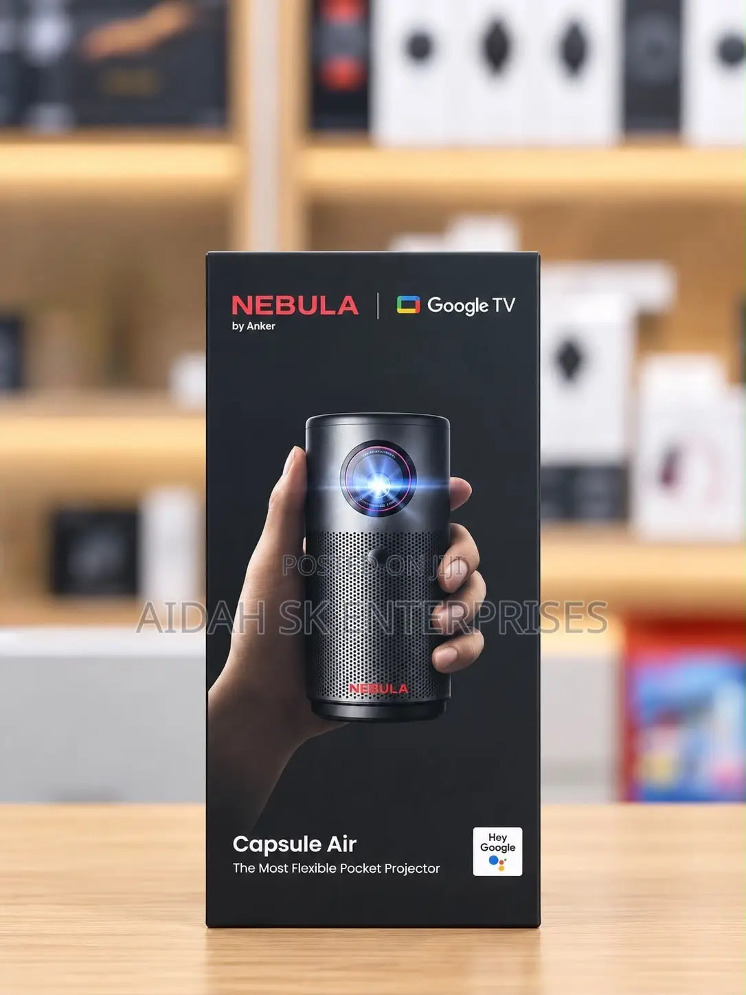 Nebula Capsule Air Google TV Projector, Officially Licensed Netflix