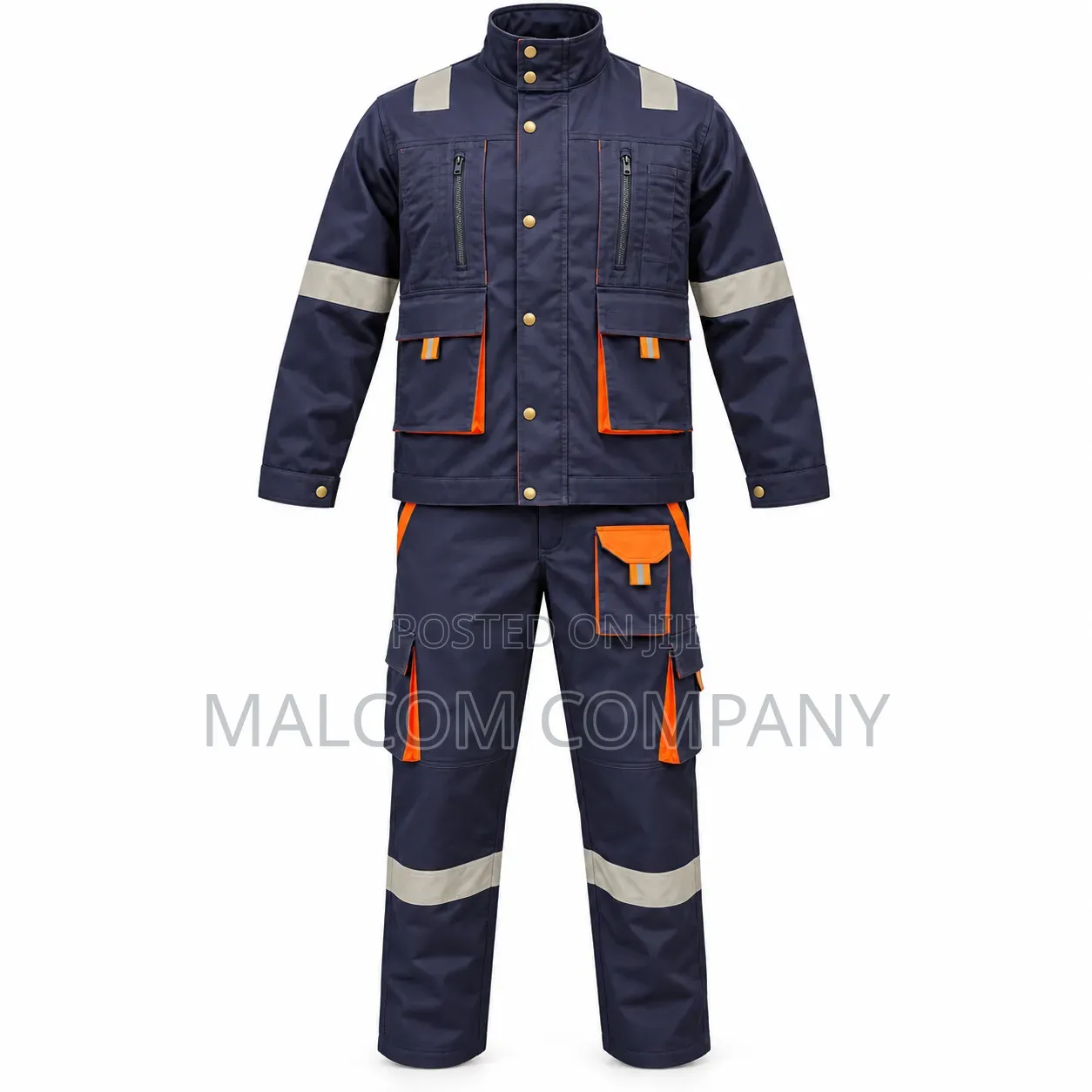 Industrial Workwear Uniform Set With Reflective Strips | Uganda
