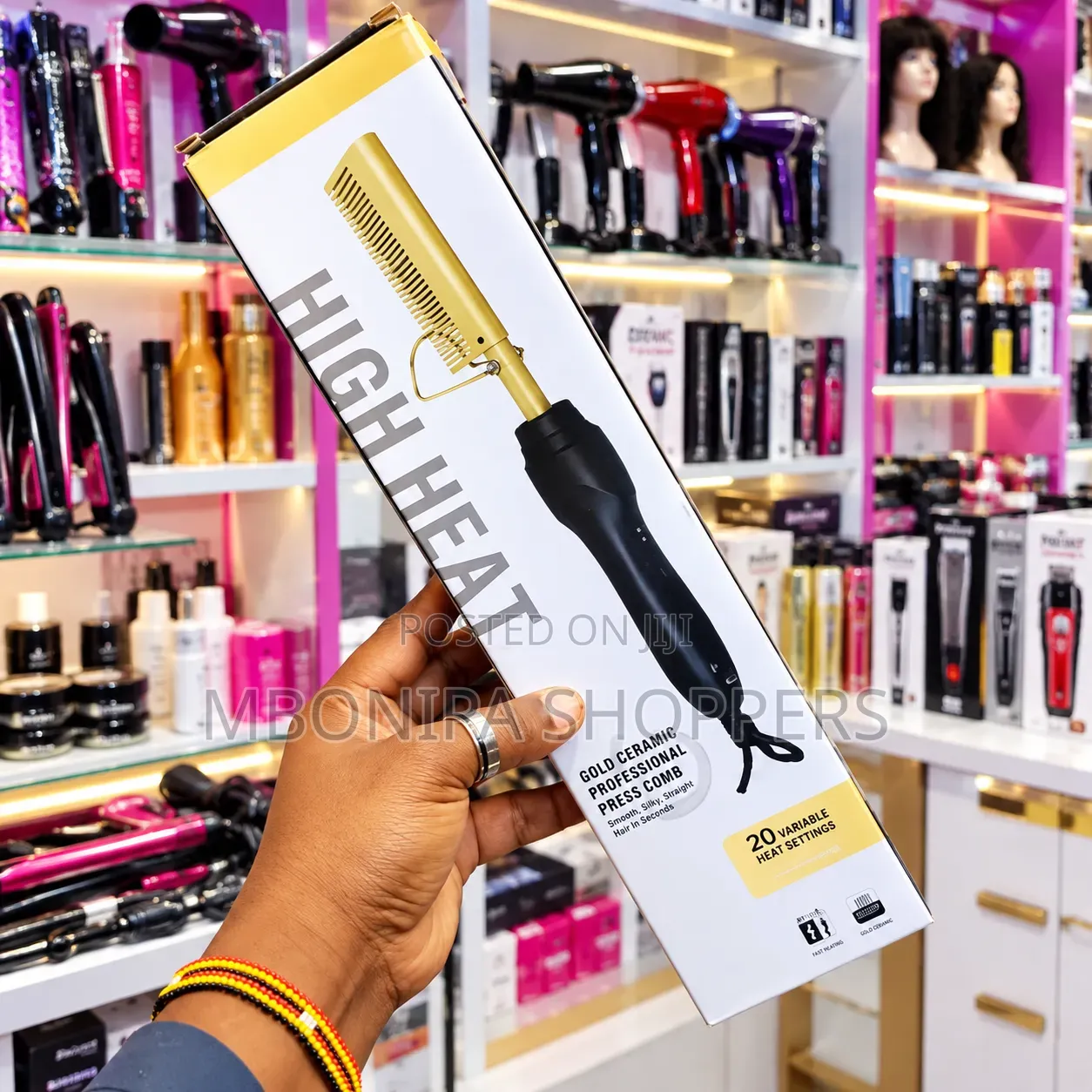 Professional High-Heat Ceramic Hair Styling Comb