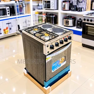 Saachi 4-Burner Gas Cooker With Electric Hot Plates & Oven