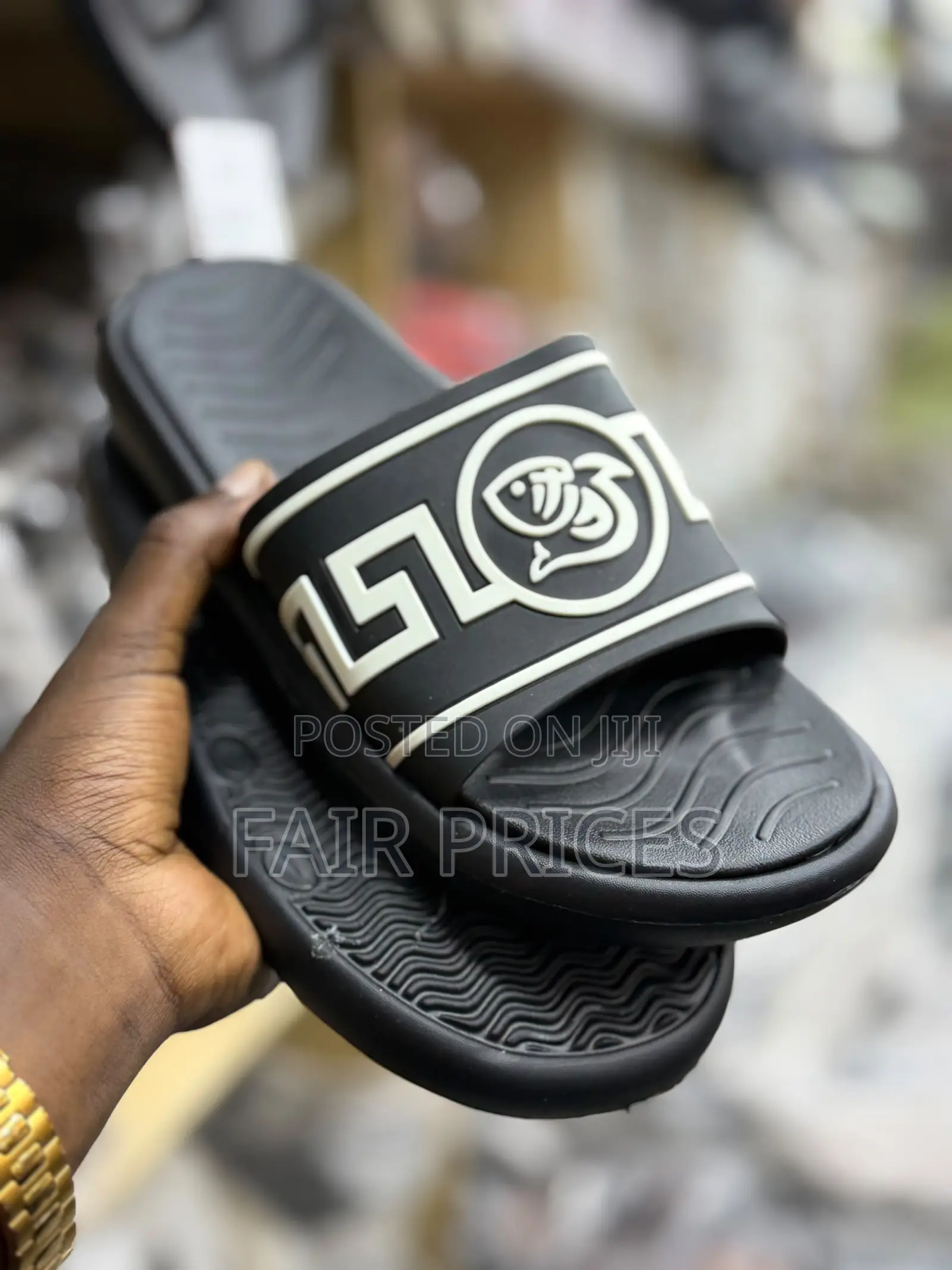 Waterproof Loufu Crocs Black