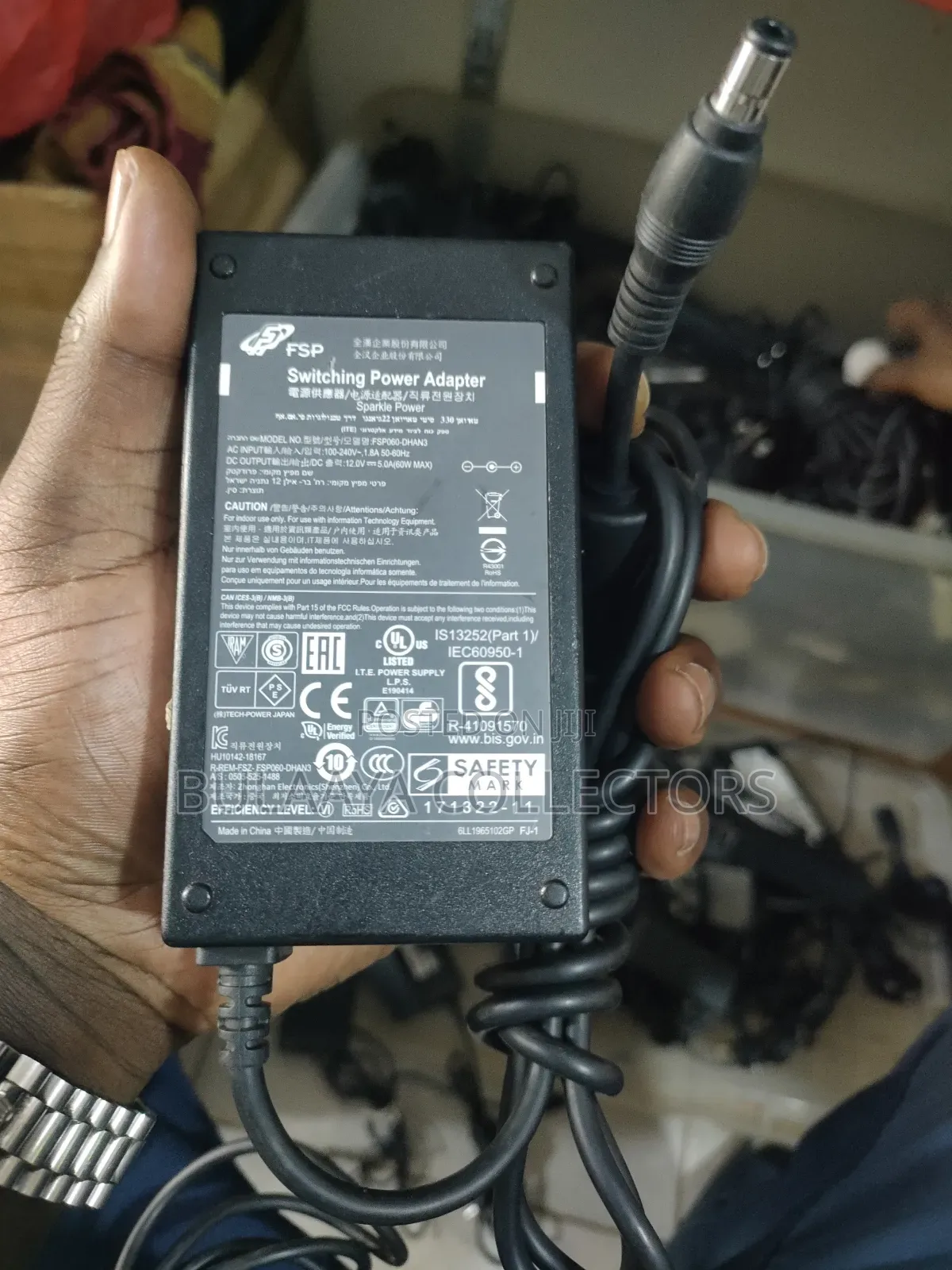 UK Used FSP Switching Power Adapter, 12V~5A.