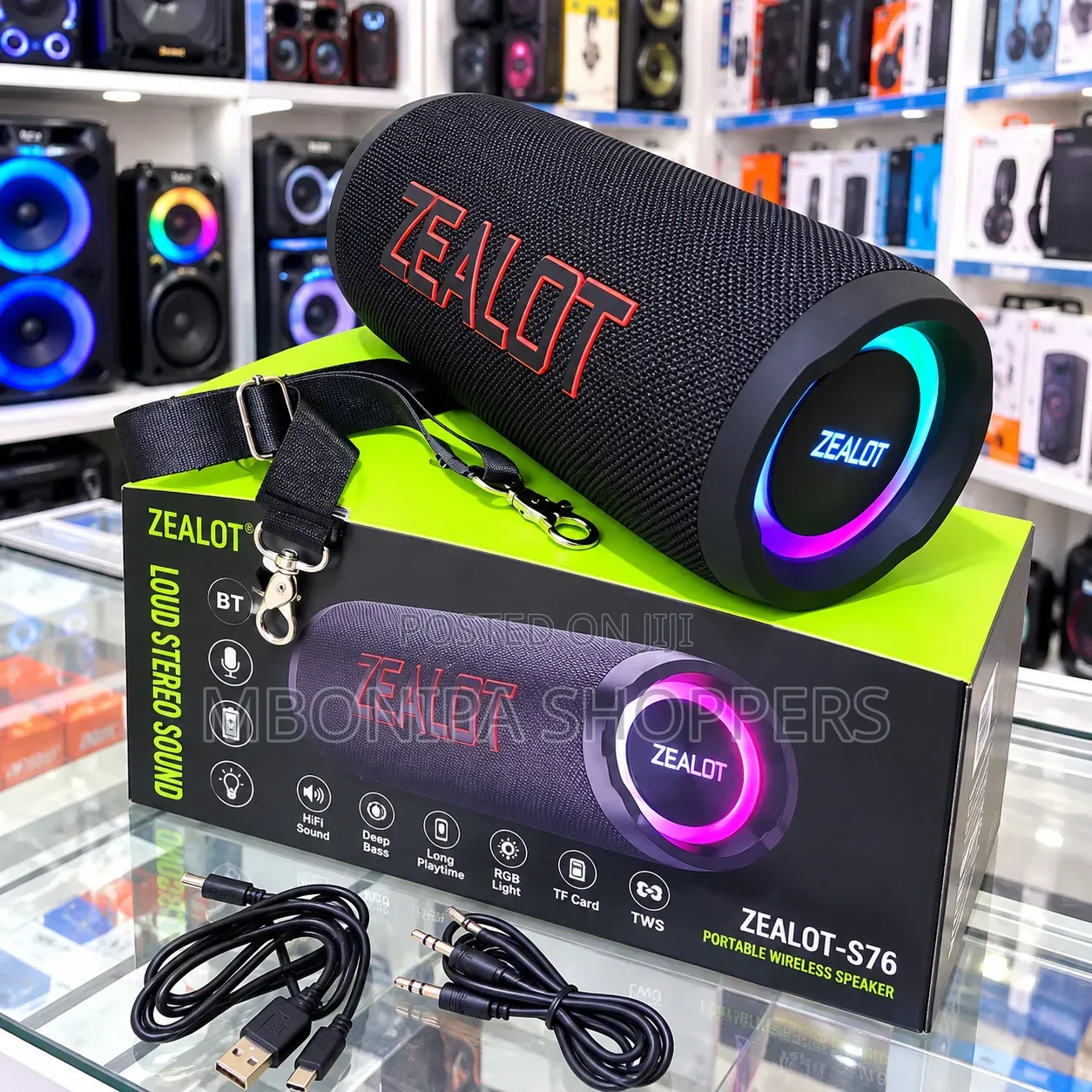 ZEALOT S67 Portable Wireless Bass Speaker With RGB Lights