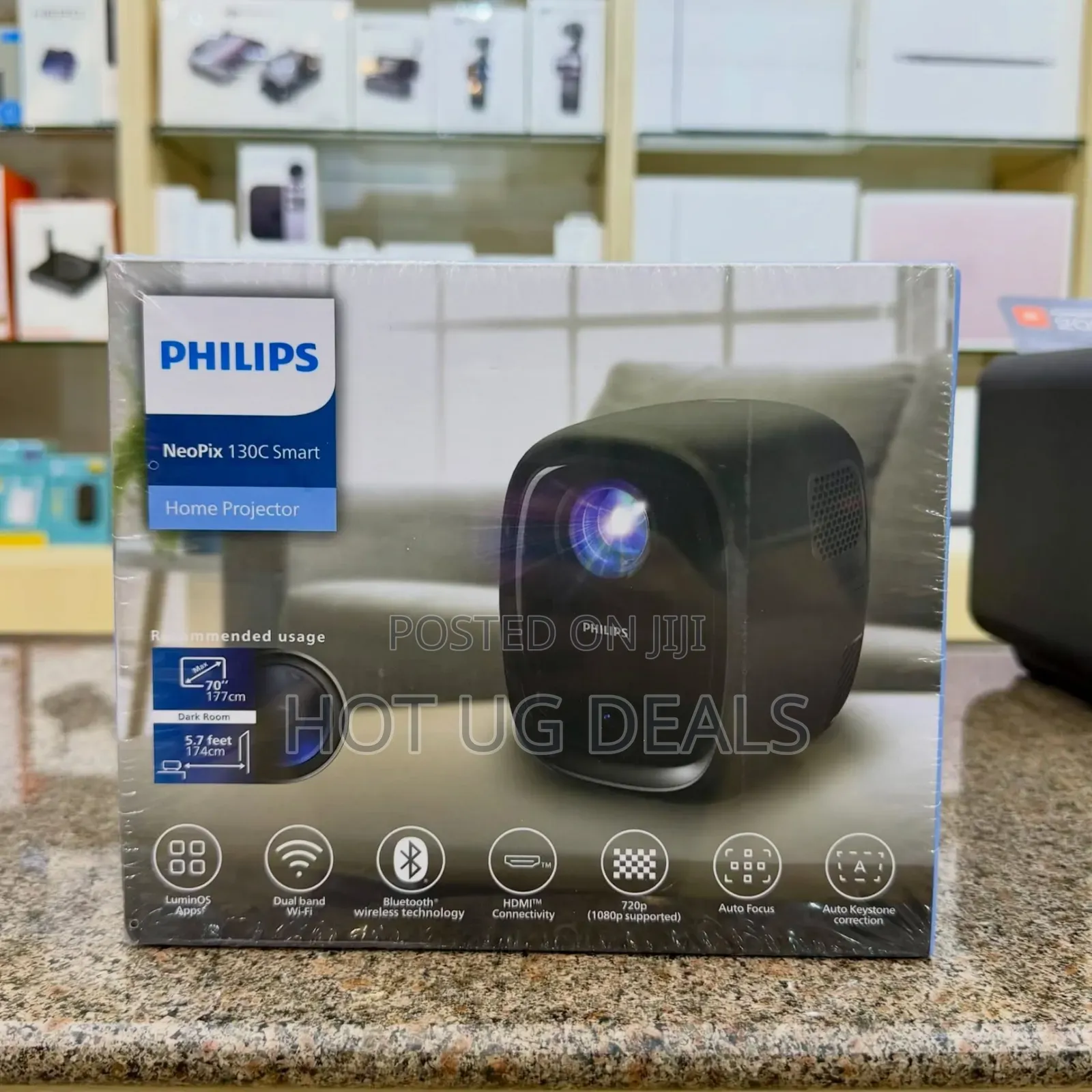 Philips NeoPix 130C Smart Projector With Smart Apps, Wi-Fi, Bluetooth