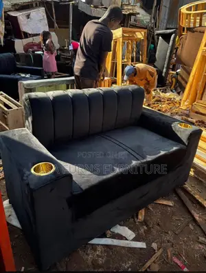 VIP Black Velvet Sofa for Lounge /Club/Bar