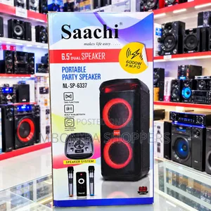 Saachi NL-SP-6337 6.5" Dual Portable Party Speaker – 6000W P.M.P.O