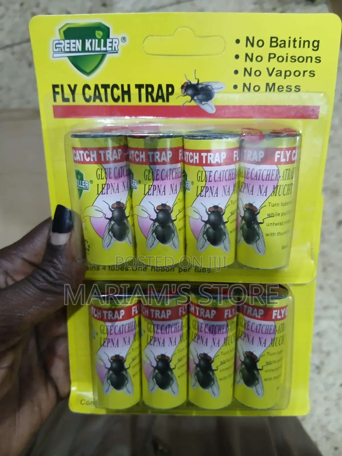 Green Killer Fly Catch Trap Sticky Ribbon Tubes.