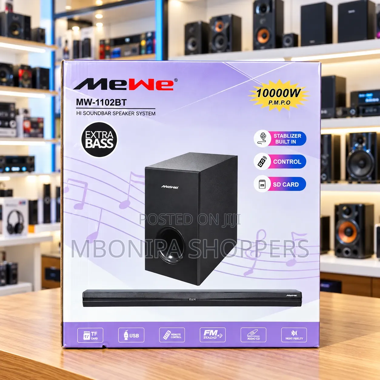 MeWe MW-1102BT 10000W P.M.P.O Hi Soundbar Speaker System – Extra Bass