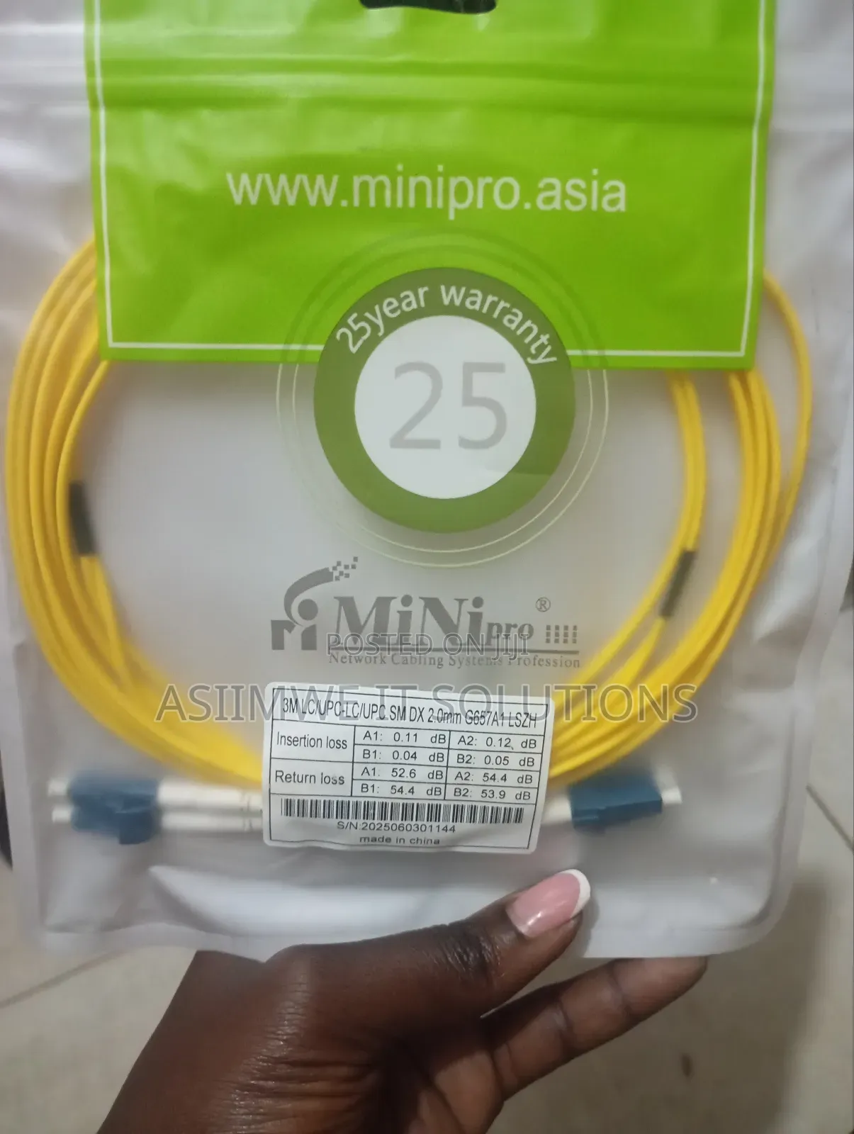 Lc to Lc Fiber Patch Code