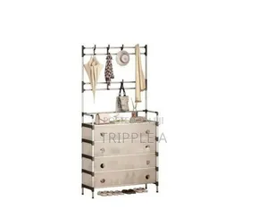 Multipurpose Coat and Dustproof Shoe Rack With Storage