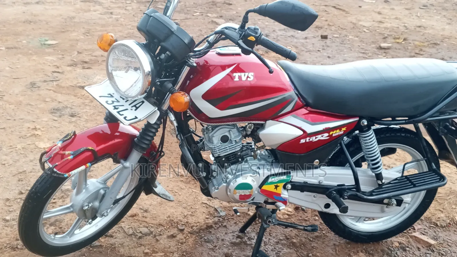 TVS HLX 125 2025 Red