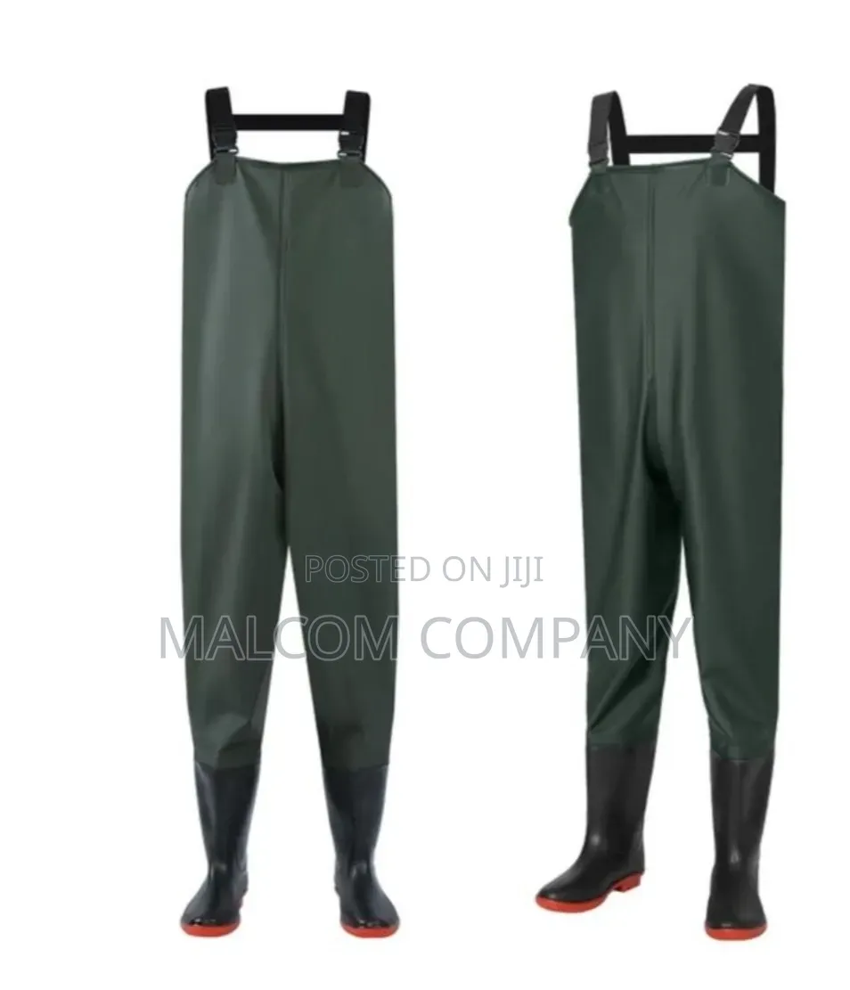 Black Waterproof Chest Waders Rubber Boots–Fishing,Farming&Industrial