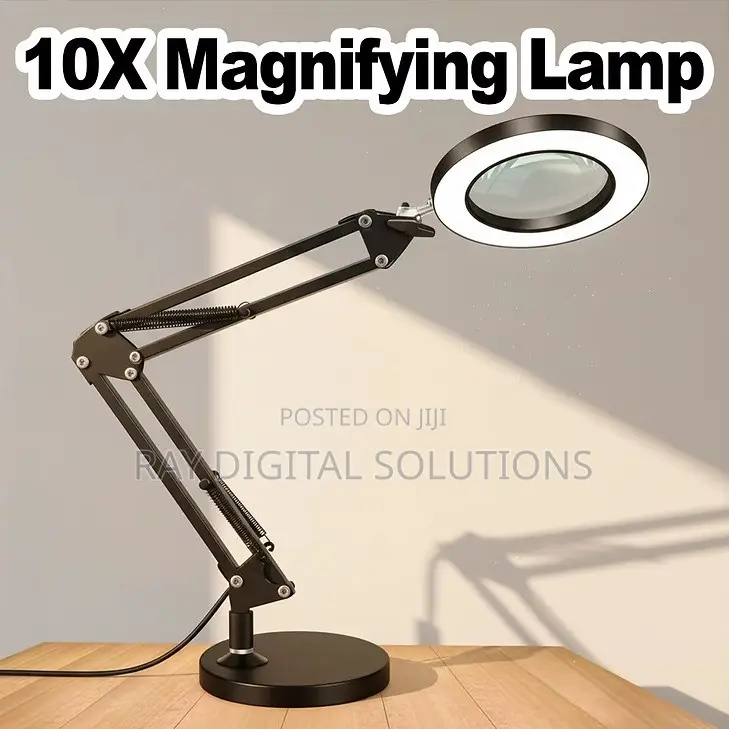 Desktop LED Magnifying Glass Lamp