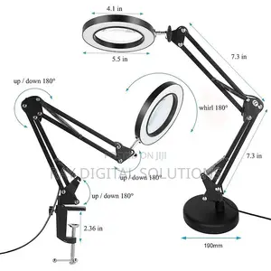 Desktop LED Magnifying Glass Lamp