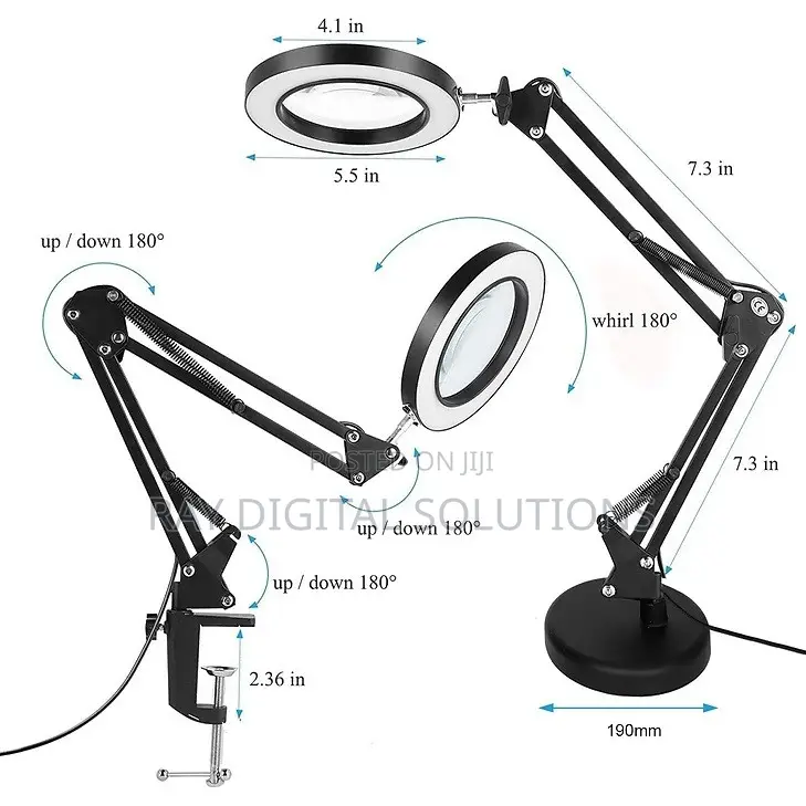 Desktop LED Magnifying Glass Lamp