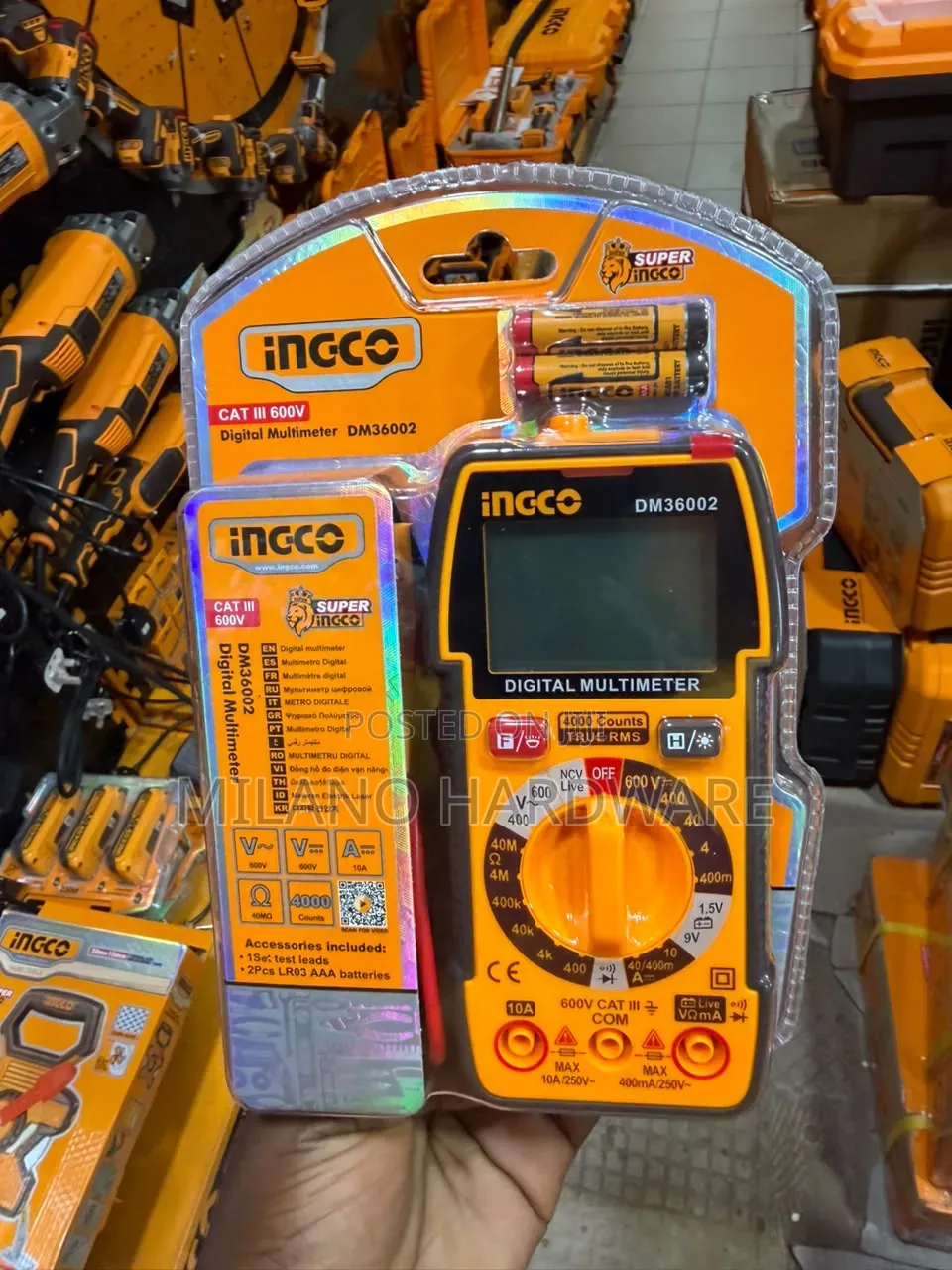 Ingco Dm36002 Digital Multimeter Cat III 600v