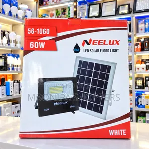 NEELUX 60W LED Solar Flood Light – IP66 Outdoor Security Light