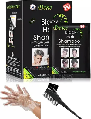 Box of Dexe Black Hair Shampoo - 25mls*10