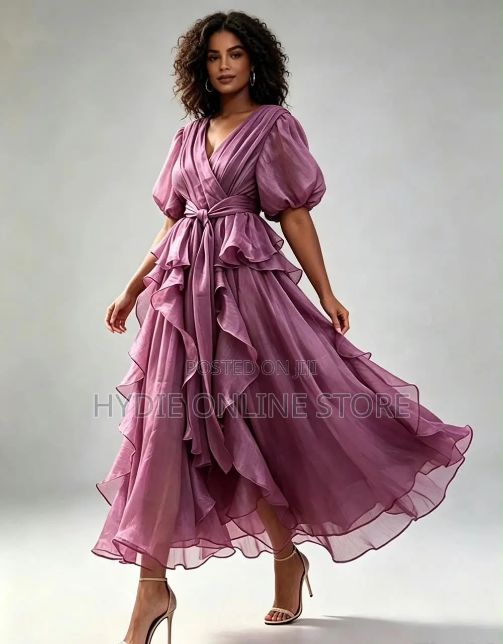 Elegant Coffee Brown Free-Size Dress – Comfortable & Versatile