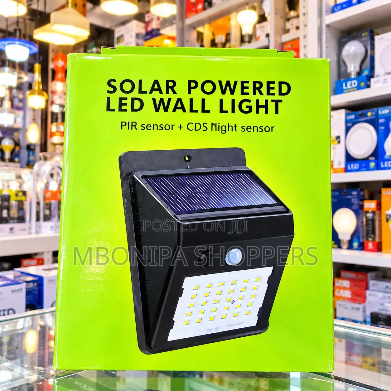 Solar Powered LED Wall Light With PIR Motion & Night Sensor