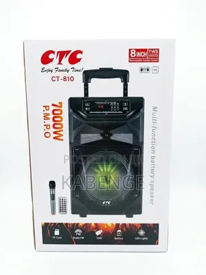 CTC CT-810 8-Inch Portable Rechargeable Speaker With Microphone