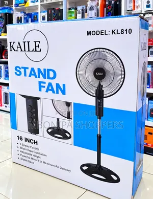KAILE KL810 16-Inch Stand Fan – Powerful & Adjustable