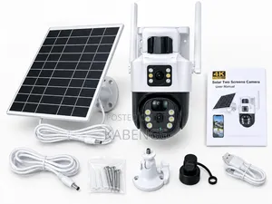 4K Ultra HD Dual-Lens Outdoor Solar Security Camera With PIR Motion
