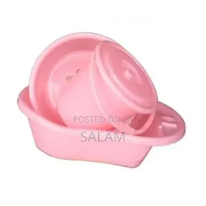 Baby's Bath Basin 20 Litre, Basin With Bucket, 20 Litres - Pink