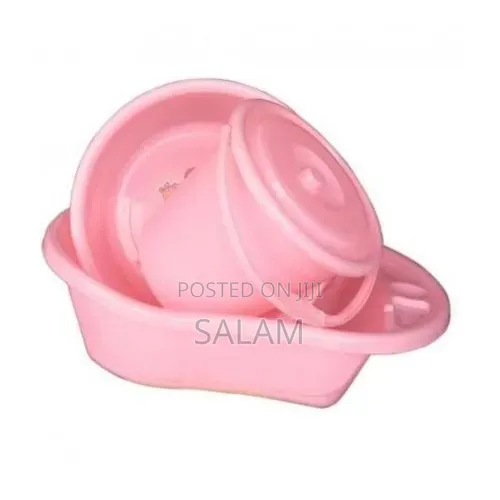 Baby's Bath Basin 20 Litre, Basin With Bucket, 20 Litres - Pink
