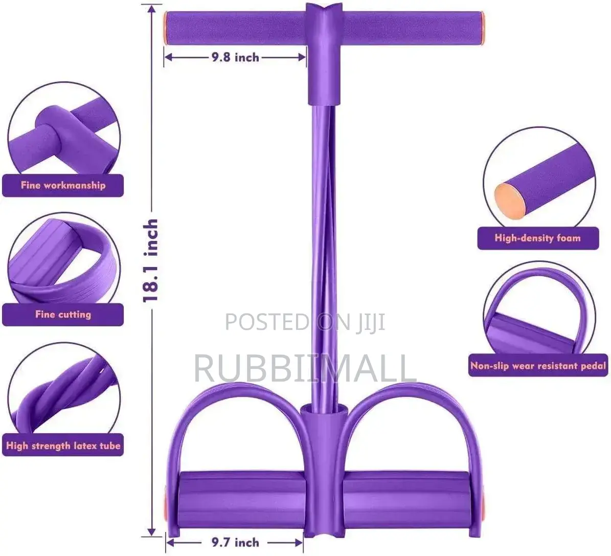 4-Tube Pedal Resistance Band