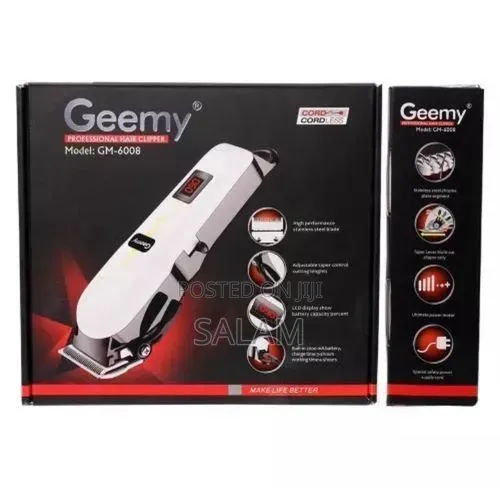 Geemy Rechargeable Saloon Hair Clipper Beard Shaver Hair Trimmer