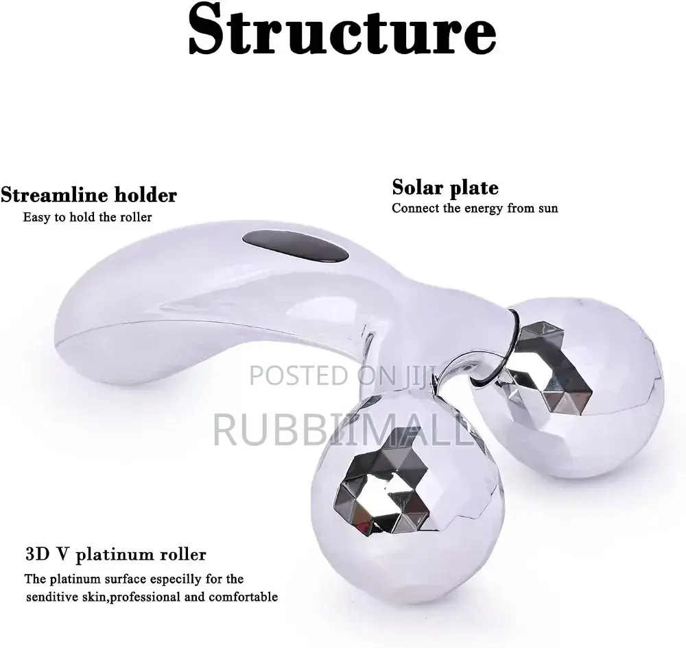 3D Manual Solar Powered Face Body Roller Massager