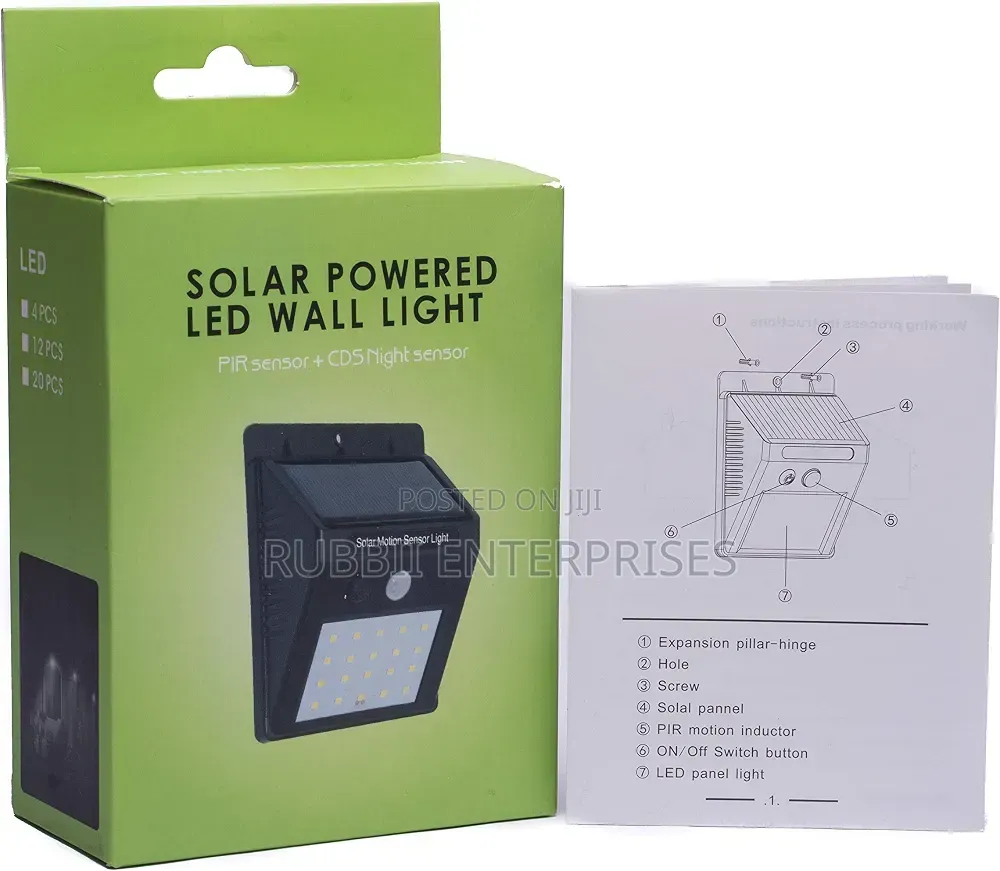 Solar Powered LED Wall Light