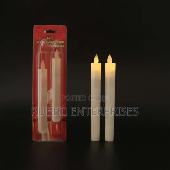 White LED Taper Candles 2pc