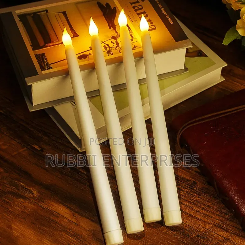 White LED Taper Candles 2pc